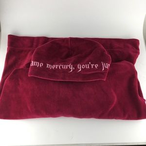 Horoscope Hoodie Don’t Blame Mercury Red Velour